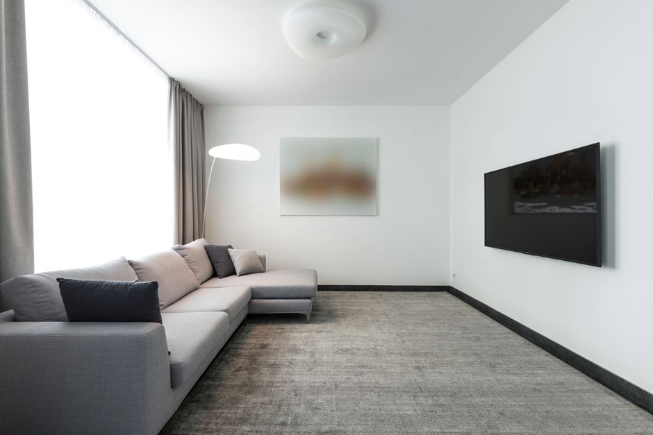 Freshly cleaned living room carpet